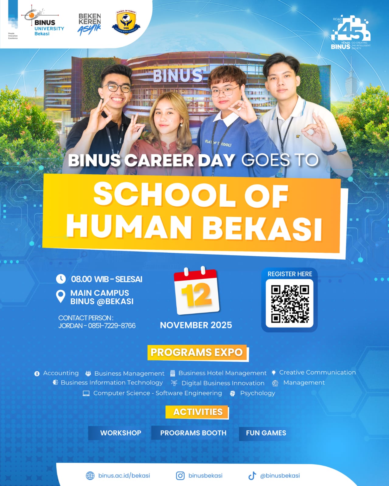 Career Day 2025 – Kolaborasi Inspiratif School of Human dan BINUS University Bekasi
